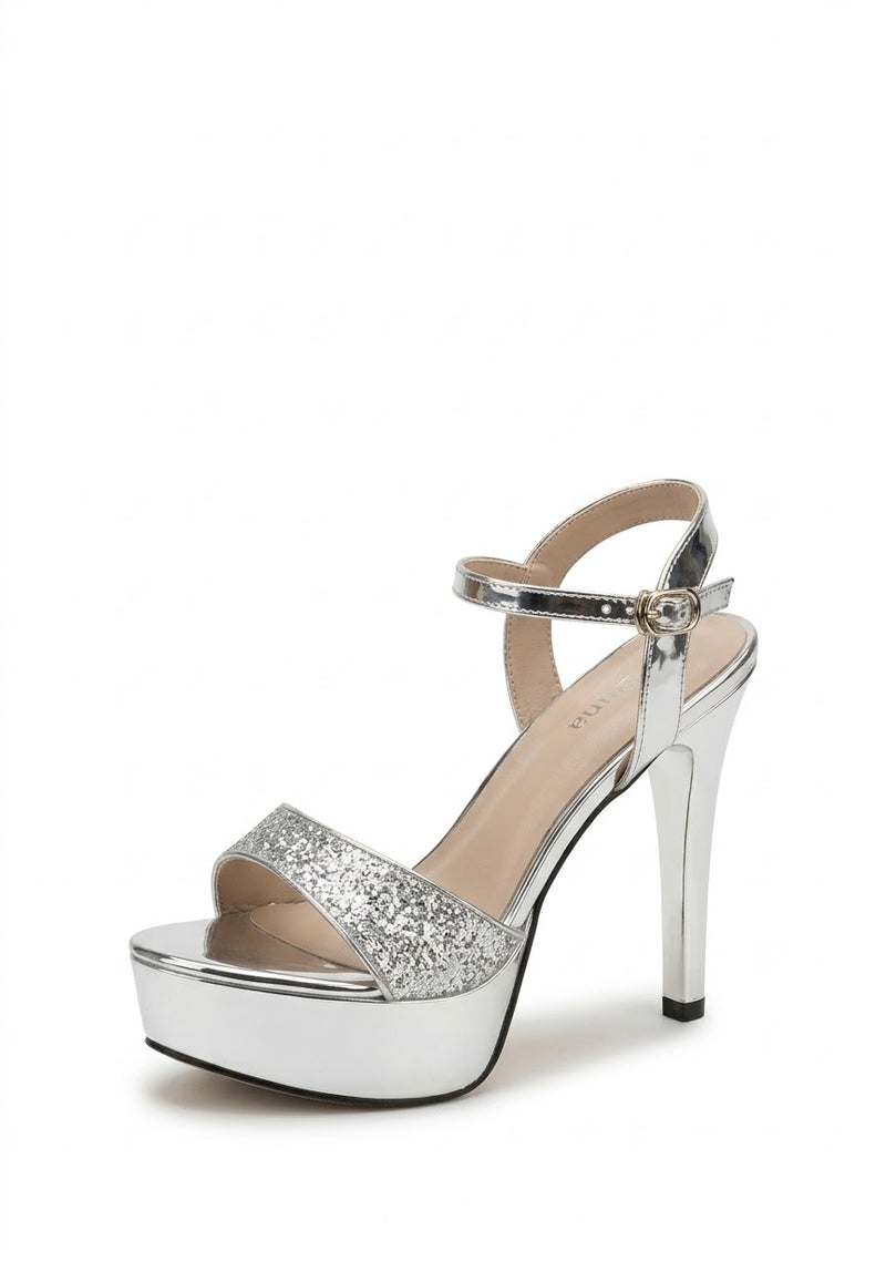 Kiki silver heels